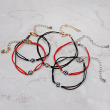 Женский простой дешевый браслет, красная веревка, синий Злой Глаз, модный браслет 2024 - купить недорого
