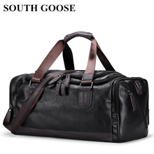 SOUTH GOOSE-Bolso de mano de gran capacidad para hombre, impermeable, de cuero, para equipaje de mano, de viaje, informal, multifuncional 2024 - compra barato