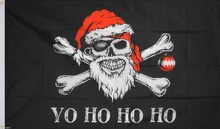 Bandera de pirata personalizada, Cartel de Navidad de Jolly Rogers, 3x5 pies, 90x150cm, FP20 2024 - compra barato