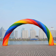 Arco inflável do arco-íris de 49ft = 15m para a propaganda com ventilador 110v/220v 2024 - compre barato