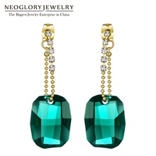 Neoglory Big Chandelier Drop Earrings for Women 2020 New Indian Style Green Jewelry MS Embellished with Crystals from Swarovski 2024 - buy cheap