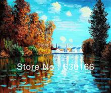 Original Quality Claude Monet Oil Paintings Reproduction - Autumn at Argenteuil Living Room Wall Painting on Canvas Home Decor 2024 - buy cheap