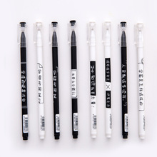 40pcs Korean stationery creative text personality black pen 0.5 mm neutral pen stationery students writing pen 2024 - buy cheap