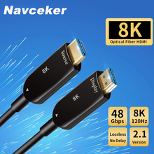 2020 Navceker 8K HDMI 2.1 Optical Fiber Cable 4K@60Hz HDMI Cable 2.1 48Gbps HDMI 2.1 Cable 5M 10M UHD HDMI 2.1 8K For Monitor 2023 - buy cheap