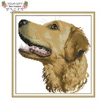 Joy Sunday DA229 14CT 11CT Counted and Stamped Home Decor Needlework Dog Needlepoint Embroidery DIY Cross Stitch kits 2024 - buy cheap