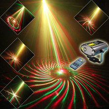 NEW Mini R&G Laser 24 Patterns Projector Dance Disco Bar Family Party Xmas Stage Lights DJ environment lighting Light Show N8H24 2024 - buy cheap