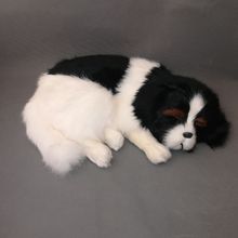Simulação cachorro dormindo 35x25x9cm modelo de cachorro de polietileno modelo decorativo d496 2024 - compre barato