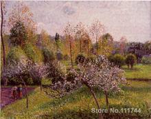 Famoso pinturas camille pissarro eragny apple árvores floridas reprodução da arte da lona pintado à mão de alta qualidade 2024 - compre barato