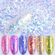 1pcs Hexagon Nail Glitter Mermaid Flakes Colors Shiny Dipping Pigment Holographic Paillette Nail Art Decorations Sequins BENC342 2024 - buy cheap