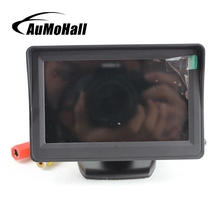 AuMoHall 4.3'' LCD Car Rear View Camera Monitor 2 DVD Video Input Car Monitor for Parking Sensor Car Video Players Display 2024 - buy cheap