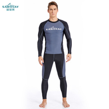 SABOLAY Diving Suit Rash Guard Men Long Sleeve Diving Spearfishing Wet suit Surf Snorkel Swimsuit Split Suit Surf Wet suit 2024 - buy cheap