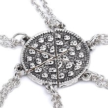 2016 Hot Best Friend Necklace Friendship Pizza Pendant Necklace For Friends Gifts Wholesale 24pcs/lot 2024 - buy cheap