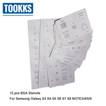 12pcs/lot Samsung BGA Reballing Stencil Kits Set Solder Template For Samsung Galaxy S3 S4 S5 S6 S7 S8 NOTE3/4/5/6 2024 - buy cheap