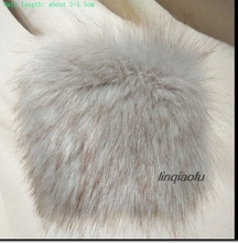 Light gray dyed tip fox fur thick plush fabric 2024 - buy cheap