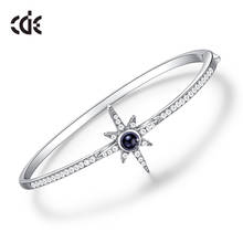 CDE Embellished with crystals from Swarovski 925 Sterling Silver Bracelets Bangles Women Jewelry Sparkling Star Bracelet For Her 2024 - buy cheap