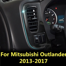 Для Mitsubishi Outlander 2013-2017 ABS Хромированная навигационная коробка рамка кнопка регулировки коробки интерьера авто аксессуары 2024 - купить недорого