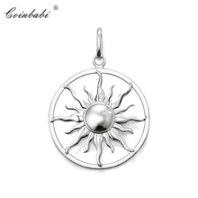 Pendant Sun Sterling 925 Sterling Silver For Women Classic Gift Europe Style Glam Jewelry Pendant Ornament Fit Link Necklace 2024 - buy cheap