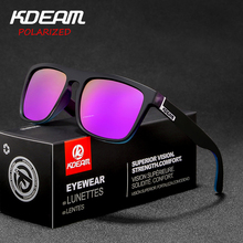 New arrived KDEAM Mirror Polarized Sunglasses Men Square Sport Sun Glasses Women UV gafas de sol Metal hinge UV400 KD156 2024 - buy cheap