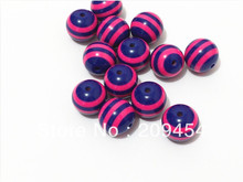 2013 Newest !! Chunky 20MM 100pcs/lot Deep Blue with Rosepink Resin Strips Beads For Kids Necklace Making 2024 - buy cheap