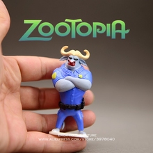 Figuras de acción de Disney Zootopia Chief Bogo de 7cm, decoración de PVC, colección de muñecos, juguetes, modelos para niños, regalo 2024 - compra barato