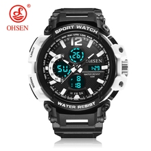 OHSEN Digital Quartz Men Fashion Military Watches Outdoor Sport White Army Waterproof Wristwatch Electronic LED Clock Stopwatch 2024 - buy cheap