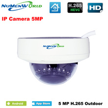 Водонепроницаемая камера безопасности XMeye H.265/H.264, IP 5-мегапиксельная Мини купольная IP-камера, наружная 5-мегапиксельная камера ONVIF с ИК-фильтром P2P 2024 - купить недорого