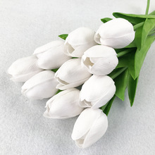 30 шт ПУ-тюльпаны, искусственные цветы, настоящий сенсорный Флорес, искусственное украшение для дома, свадебные украшения, украшения для дома, аксессуары 2024 - купить недорого