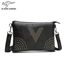 Badenroo New Women Clutches Bag Rivet Diamond Genuine Leather Shoulder Bags Casual Female Crossbody Bag Handbags Bolsas Feminina 2024 - buy cheap