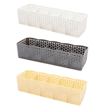 5 células de plástico organizador caixa de armazenamento gravata sutiã meias gaveta divisor cosmético compõem armazenamento organizador gavetas de plástico 2024 - compre barato