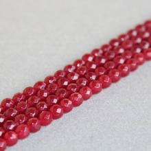 (Min Order1) 8mm Faceted New Dark Red Chalcedony Beads Round DIY Beads Natural Stones 15inch Jewelry Making Design Wholesale 2024 - buy cheap