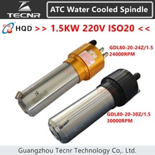 TECNR 1.5KW ATC water cooled spindle motor ISO20 Automatic Tool Change spindle for mental cutting GDL80-20-24Z/1.5  GDL80-20-30 2024 - buy cheap