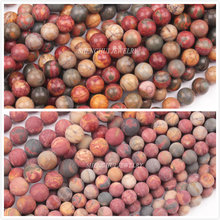 Natural Picasso Stone Smooth/Frost 4-12mm  Round beads 15inch per strand , DIY Jewelry Making ! 2024 - buy cheap