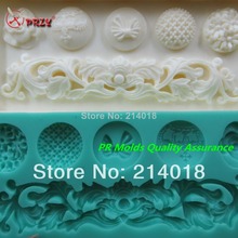 A variety of style buttons modelling silicon fondant Cake decoration mold lace fondant mold chocolate mold NO.:Si309 2024 - buy cheap