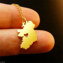 30Pcs_New Fashion Handmade Jewelry  Ireland Map Charm Necklace Tiny Cute  Map Pendant Necklace 2024 - buy cheap