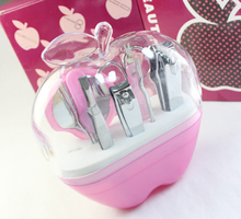 8pcs Apple Shape Nail Manicure Set Pedicure Tools Kit Nail Tools Mirror Nail Clipper Scissors Travel Kit Cute Nail Cutter 2024 - buy cheap