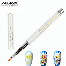 ANGNYA UV Gel Design Brush Nail Art Gradient Painting Pen Drawing Brush 1# White Pearl Handle DIY Manicure Tool Nail Art Brush 2024 - buy cheap