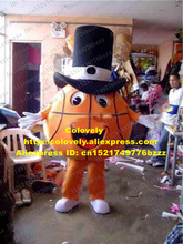 Likable Brown Basketball Mascot Costume Mascotte Basketballer Tennis Ball Adult With Big Black Hat Happy Face No.708 Free Ship 2024 - buy cheap