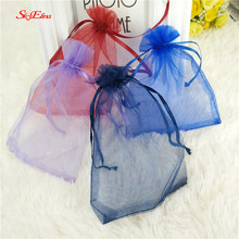 100pcs Gift Bags Large Organza Bags Packaging Pouches Jewelry Packing Bags Wedding Decoration 7x9 10x15 17x23 20x30 30x40cm 5z 2024 - buy cheap