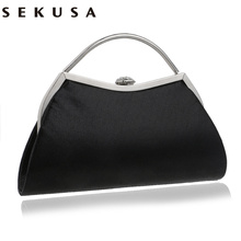 SEKUSA Simple Design Mixed 5 Color With Handle Evening Bags Shell Shaped Chain Shoulder Messenger Handbags For Party Evening Bag 2024 - buy cheap