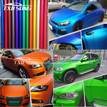 10/20/30/40/50/60x152CM PVC Matte Chrome Vinyl Car Wraps Sticker Color Changing Car Sticker With Air Bubble Car Styling 2024 - buy cheap