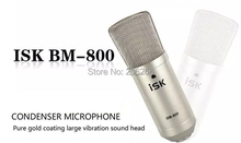 Sistema de micrófono con cable condensador profesional + montaje de choque para estudio de grabación de ordenador ISK Mic envío gratis 2024 - compra barato