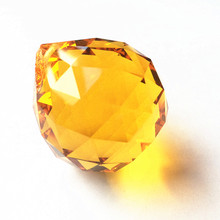 Pendente de cristal facetado dourado-10 unidades-esfera de fengshui 2024 - compre barato