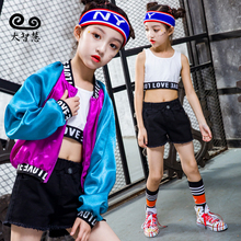 Modern Stage Dance Costumes Kids Hip hop Jazz Clothing Children Girls Hiphop Street Dancing Clothes Jacket Tank Tops Pants Set 2024 - buy cheap