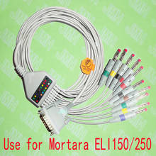 Compatible with Mortara ELI 150/250 the EKG 10 lead,One-piece ECG cable and red 4.0 Banana leadwires,15PIN,IEC or AHA. 2024 - buy cheap