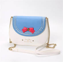 Ladies Sailor Moon Bag Candy Color Chain Shoulder Bag PU Leather Cute Bow Handbag 2024 - buy cheap