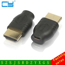 1PCS  Adapter HDMI-compatible Male to Micro HDMI Female Type D to HDMI 1.4 type A Male Cable Adaptor converter Black 2024 - купить недорого