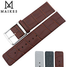 Maikes nova chegada pulseira de relógio couro genuíno 16mm 18mm 20mm 22mm alta qualidade caso cinta relógio para ck calvin klein 2024 - compre barato