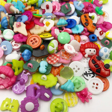 100 pçs forma mistura lotes cores diy scrapbooking botões dos desenhos animados botões de plástico vestuário das crianças noções de costura pt80 2024 - compre barato