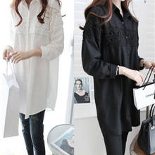 4Xl Plus Big Size Blusas Feminina 2020 New Korean Spring Autumn Women Long Black White Loose Long Sleeve Shirt Female A1957 2024 - buy cheap