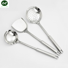 Kit de colher e espátula em aço inoxidável, conjunto de 3 peças, ferramentas de cozinha, utensílio de cozinha 2024 - compre barato